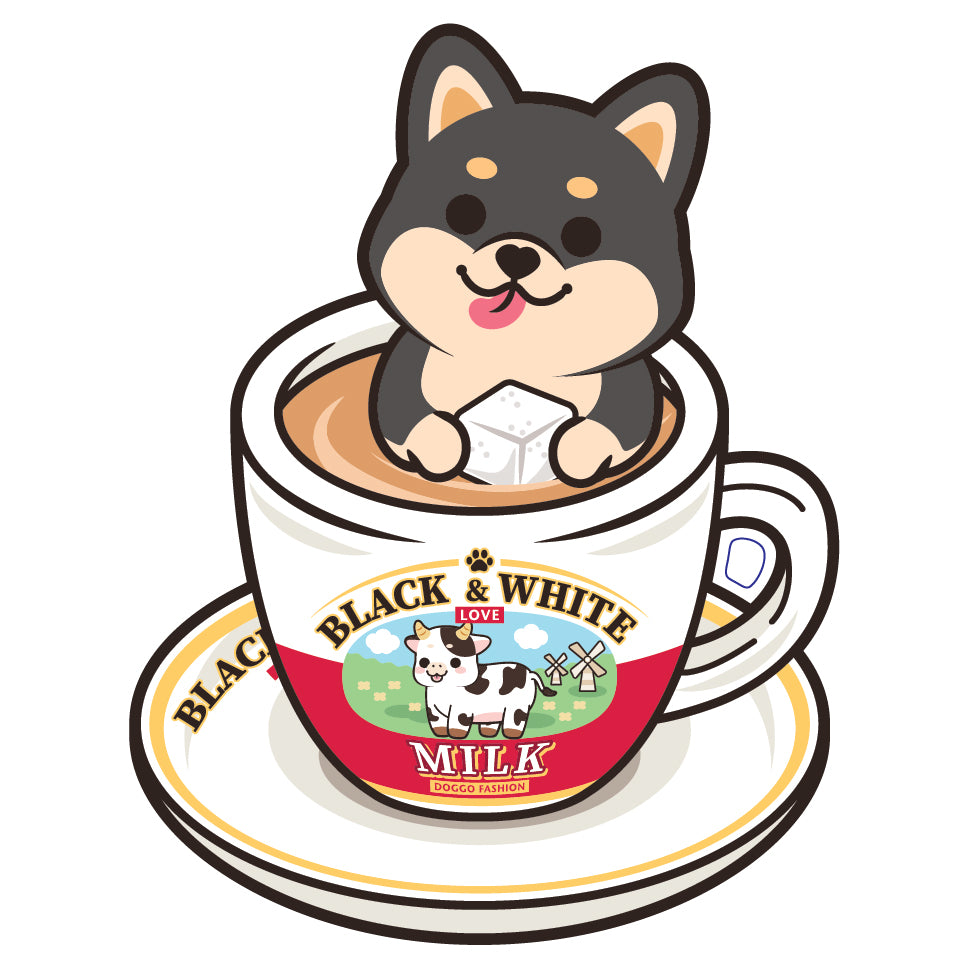 Shiba Stickers-HK Milk Tea 柴犬貼紙-港式奶茶