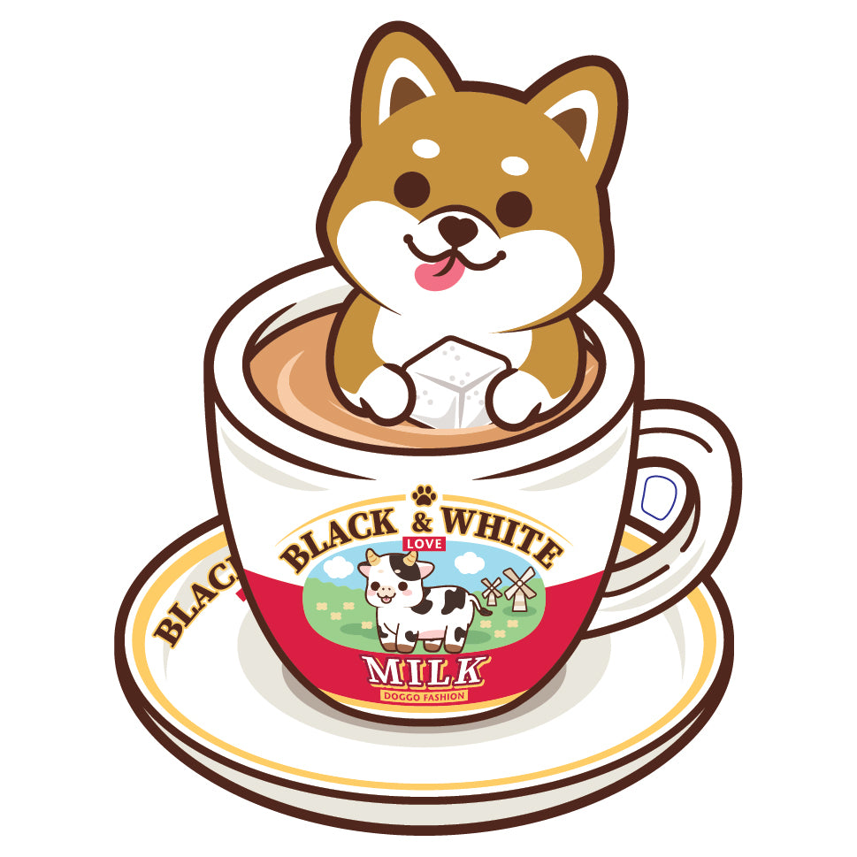 Shiba Stickers-HK Milk Tea 柴犬貼紙-港式奶茶
