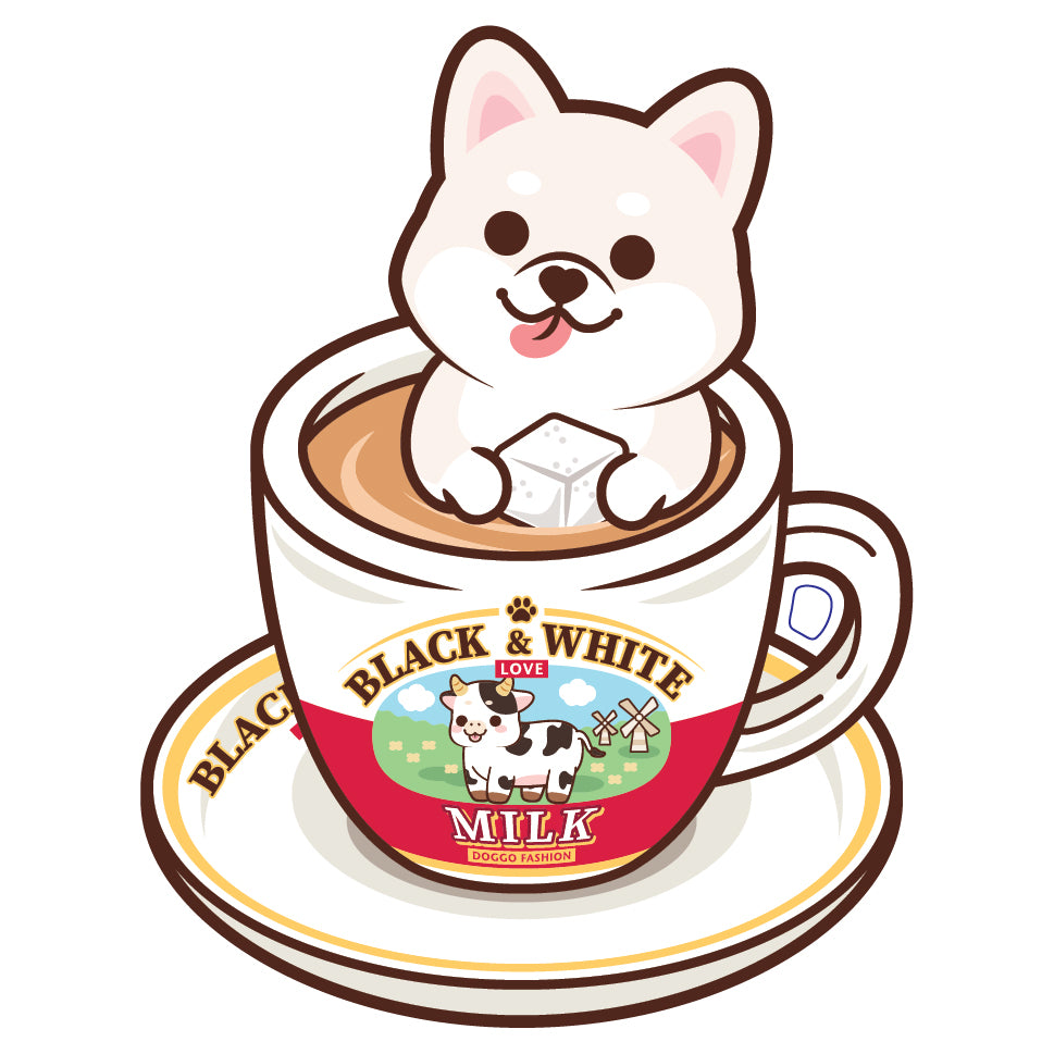 Shiba Stickers-HK Milk Tea 柴犬貼紙-港式奶茶