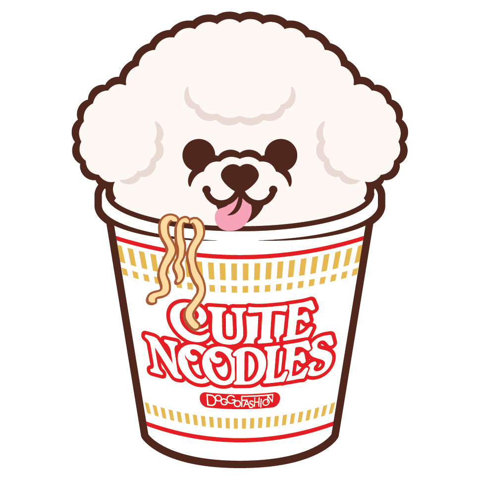Bichon Stickers-Cup Noodle 比熊犬貼紙-杯麵