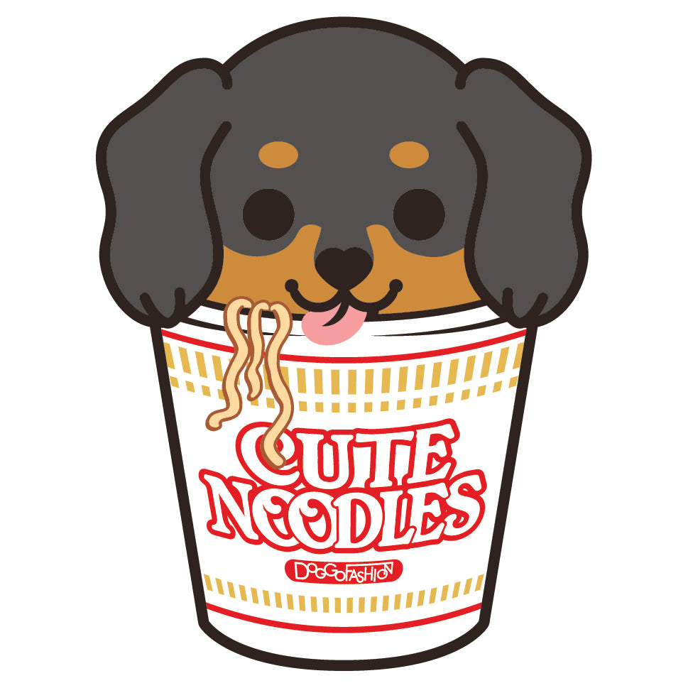 Dachshund Stickers-Cup Noodle 臘腸狗貼紙-杯麵