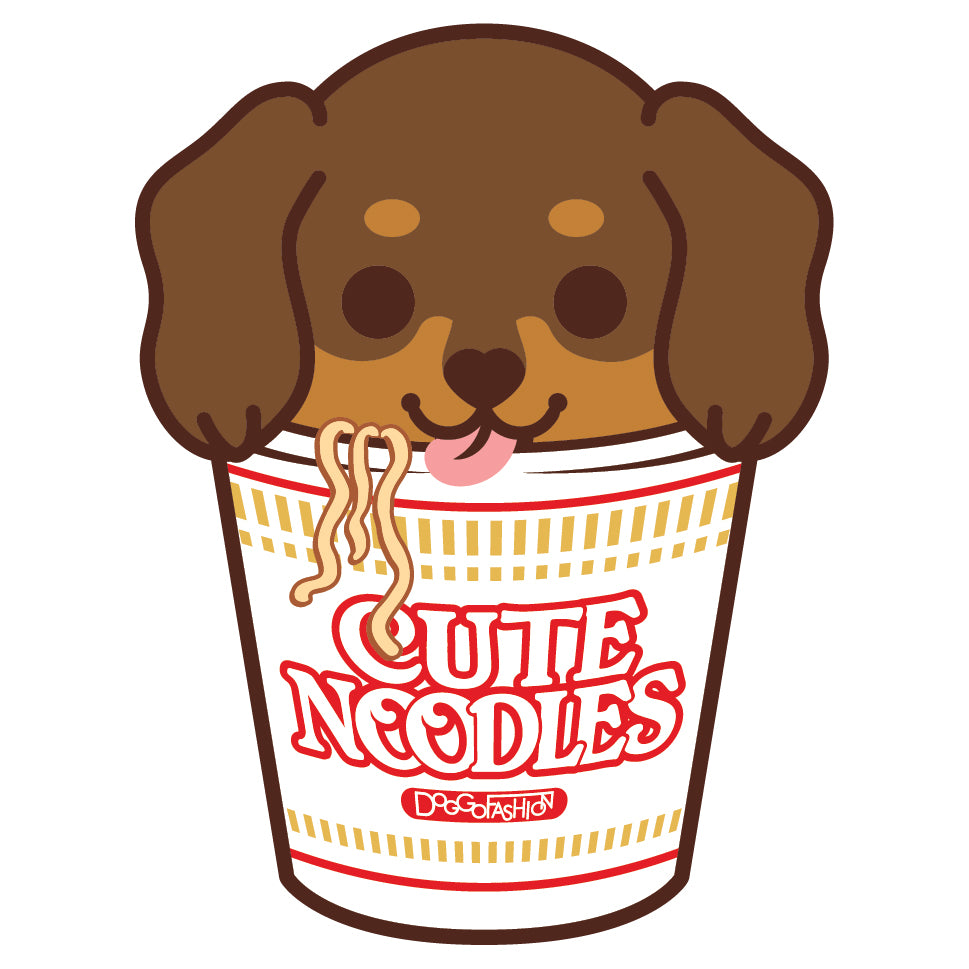 Dachshund Stickers-Cup Noodle 臘腸狗貼紙-杯麵