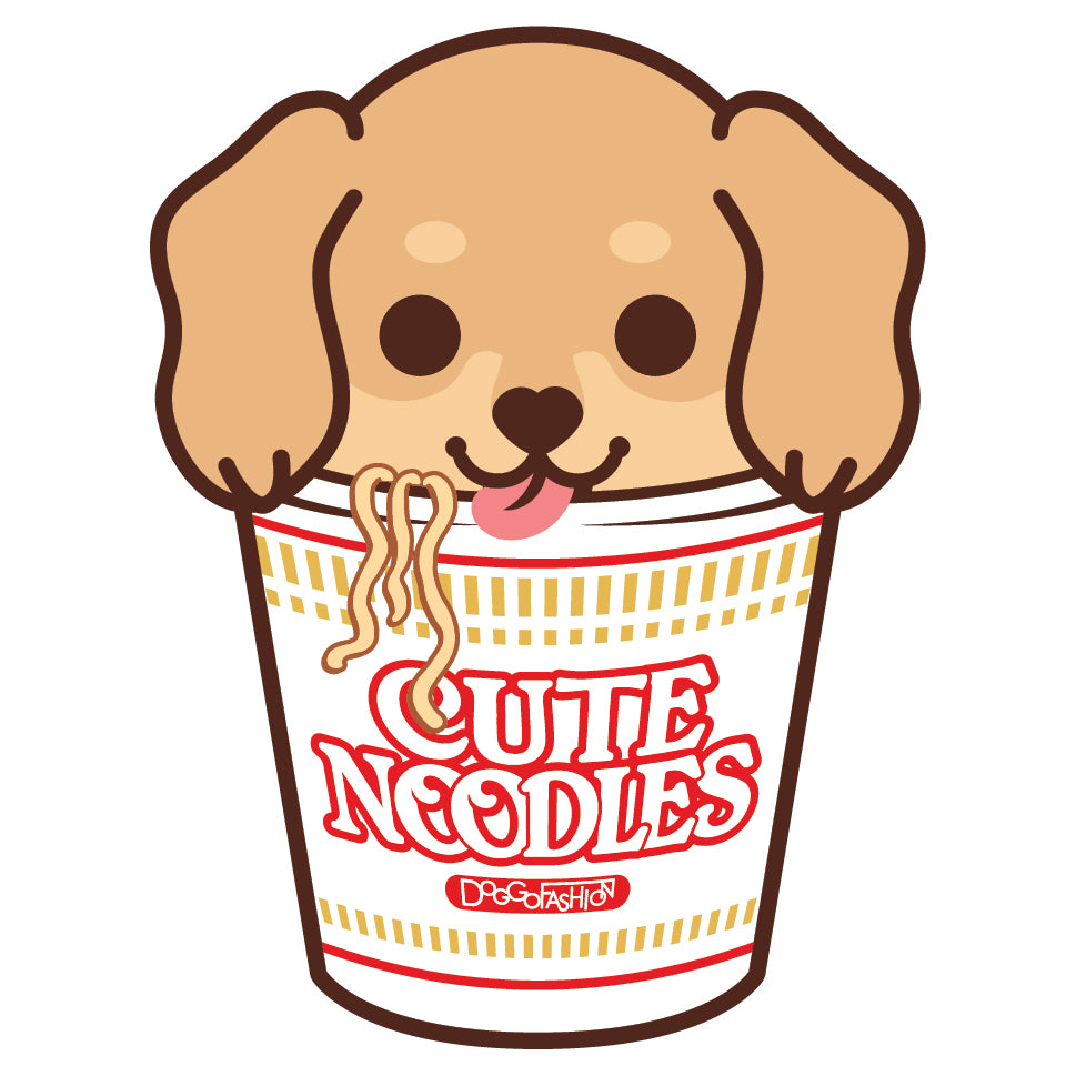 Dachshund Stickers-Cup Noodle 臘腸狗貼紙-杯麵