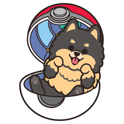Pomeranian Stickers-Pokeball 松鼠狗貼紙-精靈球
