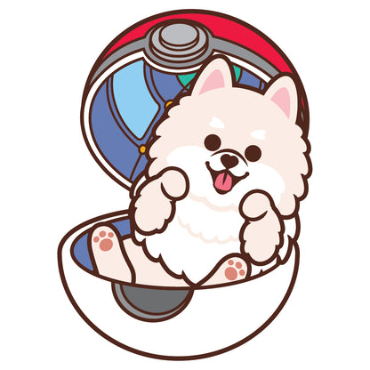 Pomeranian Stickers-Pokeball 松鼠狗貼紙-精靈球