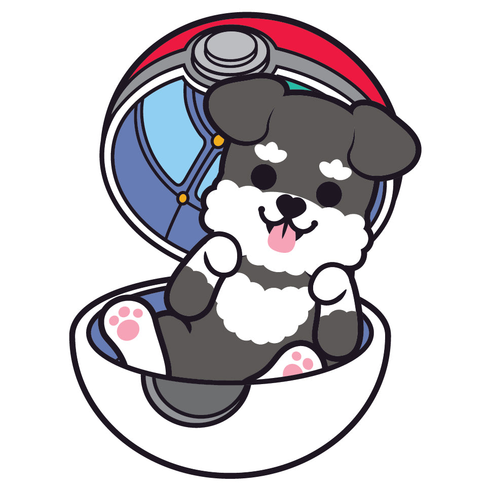 Schnauzer Stickers-Pokeball 史納莎貼紙-精靈球