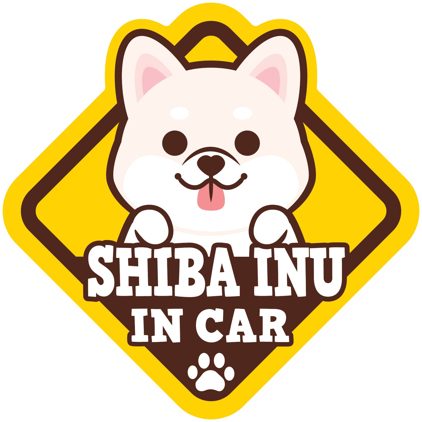 Shiba Glass Reverse Car Stickers-In Car 柴犬玻璃反車貼-坐車車