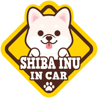 Shiba Glass Reverse Car Stickers-In Car 柴犬玻璃反車貼-坐車車