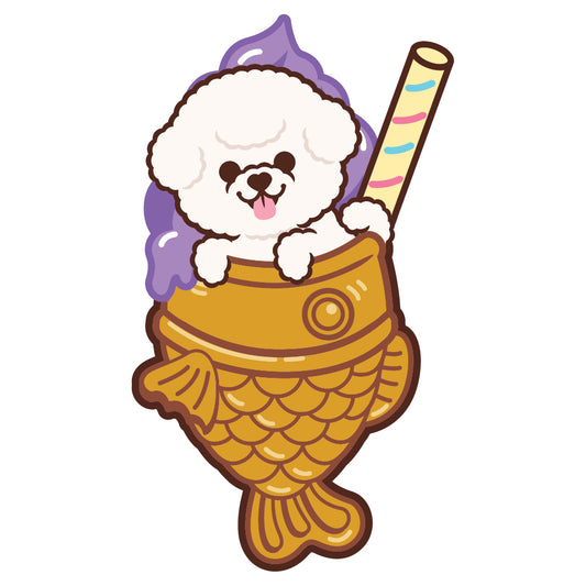 Bichon Stickers-Taiyaki Ice-cream 比熊犬貼紙-鯛魚雪糕