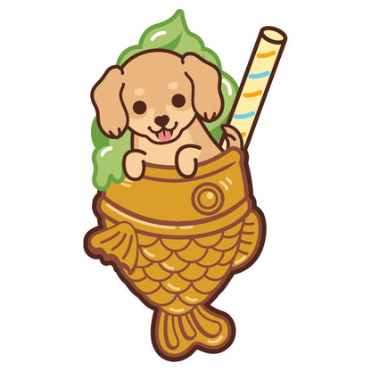 Dachshund Stickers-Taiyaki Ice-cream 臘腸狗貼紙-鯛魚雪糕