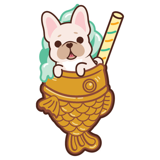 Frenchie Stickers-Taiyaki Ice-cream 法鬥貼紙-鯛魚雪糕