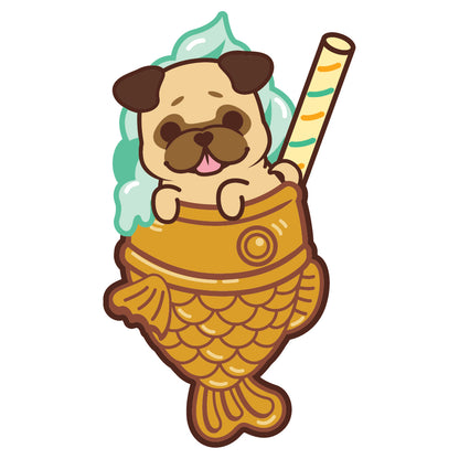 Pug Stickers-Taiyaki Ice-cream 八哥貼紙-鯛魚雪糕