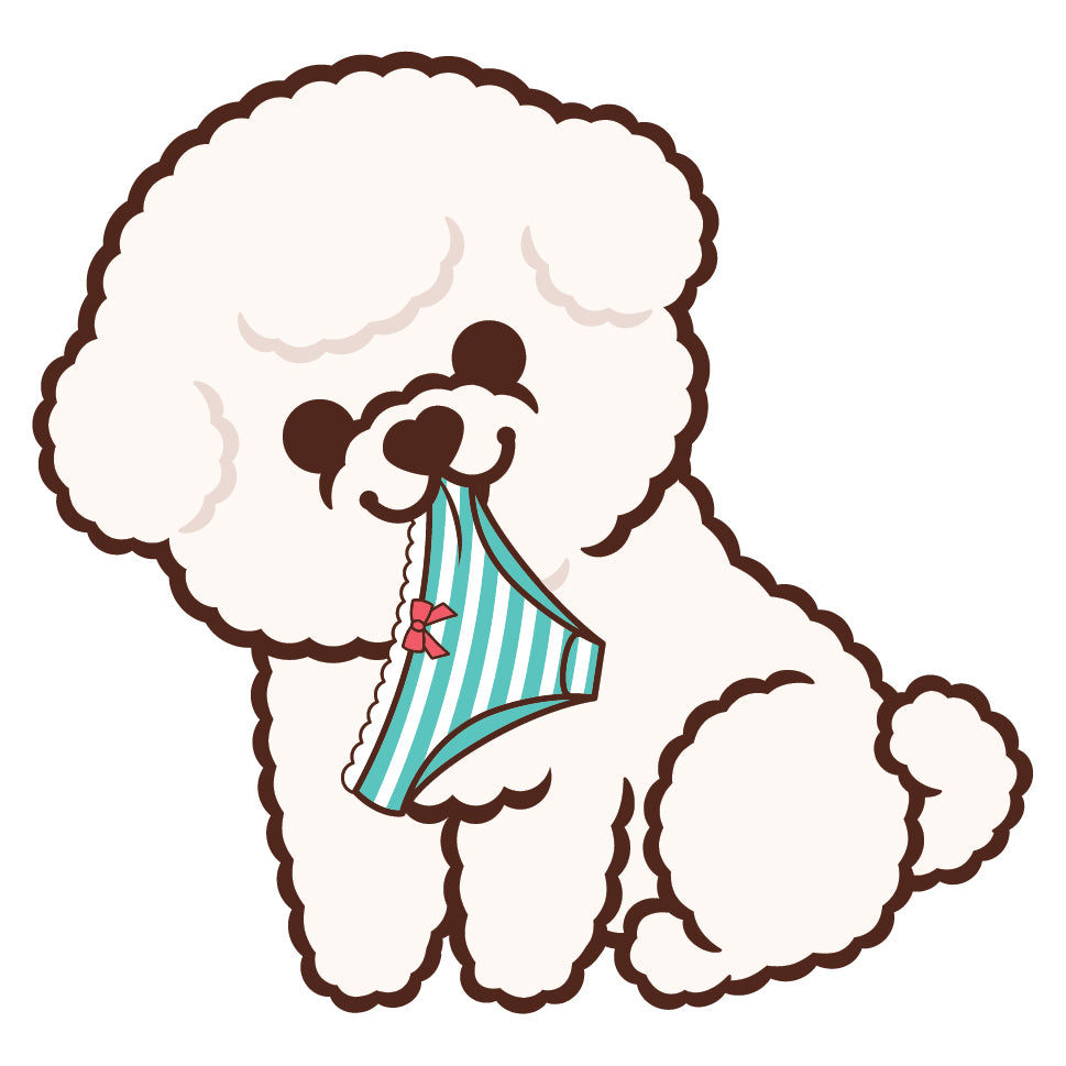 Bichon Stickers-Panties 比熊犬貼紙-偷底褲
