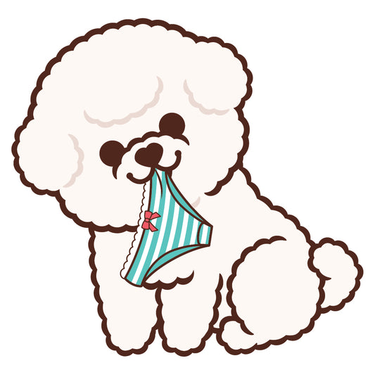 Bichon Stickers-Panties 比熊犬貼紙-偷底褲