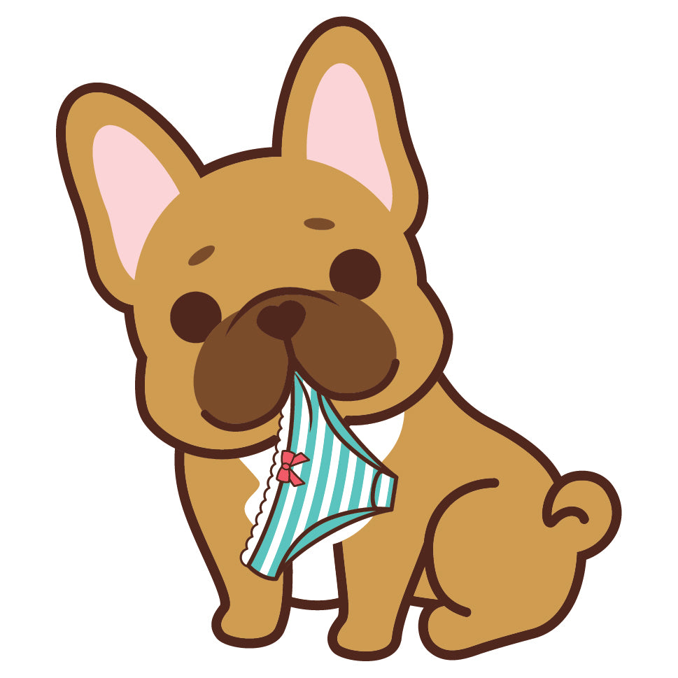 Frenchie Stickers-Panties 法鬥貼紙-偷底褲
