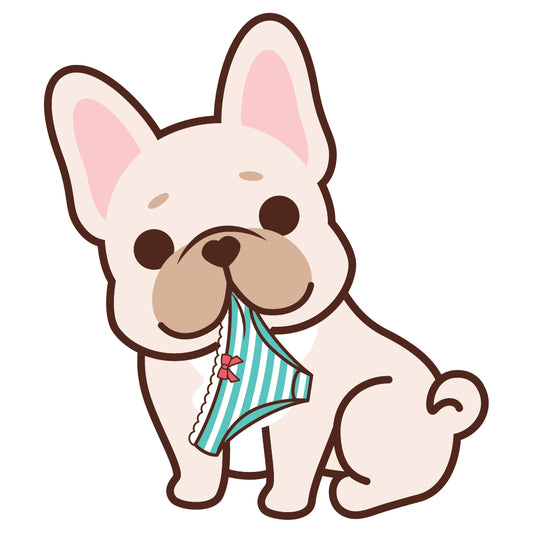 Frenchie Stickers-Panties 法鬥貼紙-偷底褲