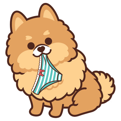 Pomeranian Stickers-Panties 松鼠狗貼紙-偷底褲