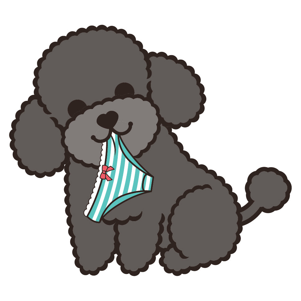 Poodle Stickers-Panties 貴婦狗貼紙-偷底褲