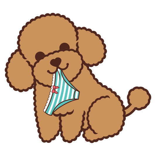 Poodle Stickers-Panties 貴婦狗貼紙-偷底褲