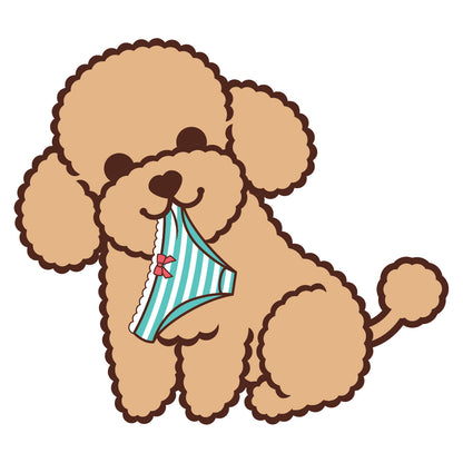 Poodle Stickers-Panties 貴婦狗貼紙-偷底褲