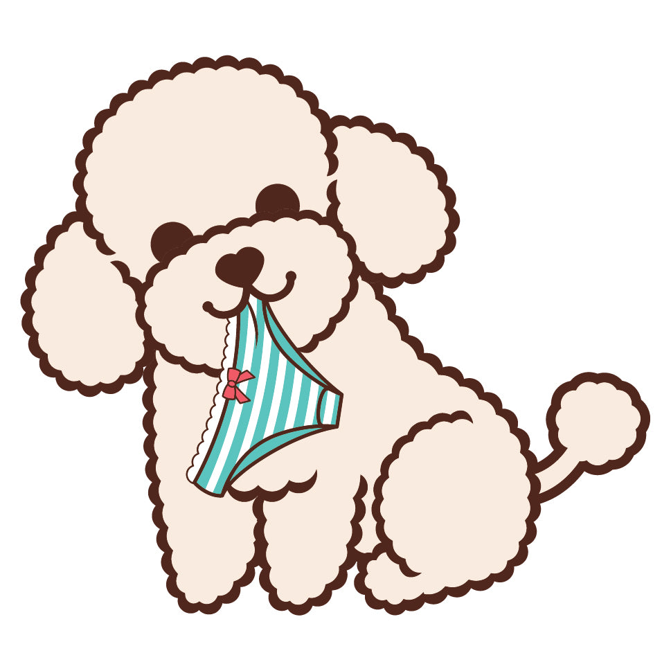 Poodle Stickers-Panties 貴婦狗貼紙-偷底褲