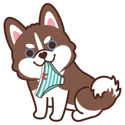 Husky Stickers-Panties 雪橇狗貼紙-偷底褲