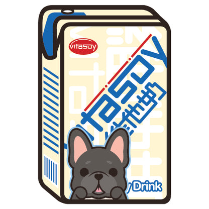 Frenchie Stickers-Vita Soya Milk 法鬥貼紙-維他奶