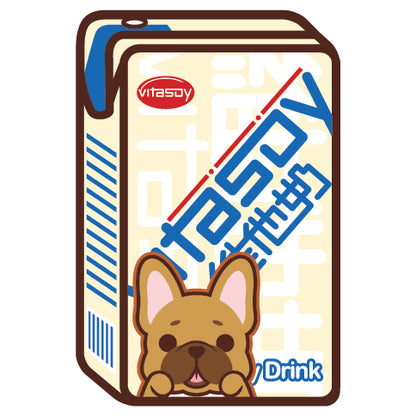 Frenchie Stickers-Vita Soya Milk 法鬥貼紙-維他奶