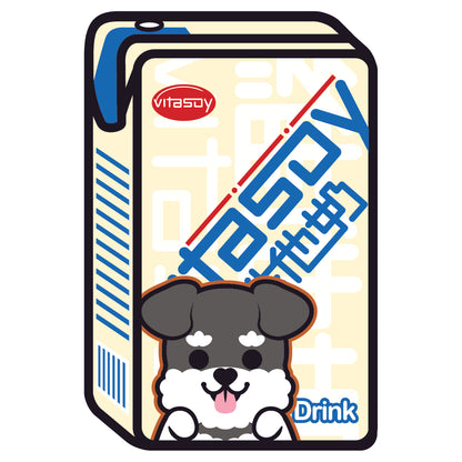 Schnauzer Stickers-Vita Soya Milk 史納莎貼紙-維他奶
