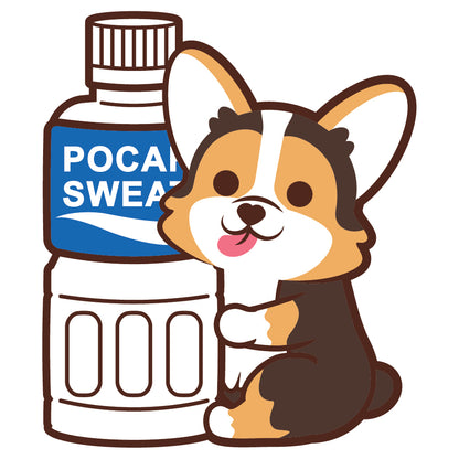 Corgi Stickers-Pocari 哥基貼紙-寶礦力
