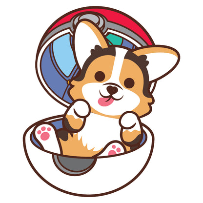 Corgi Stickers-Pokeball 哥基貼紙-精靈球