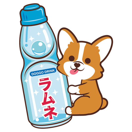 Corgi Stickers-Ramune 哥基貼紙-波子汽水