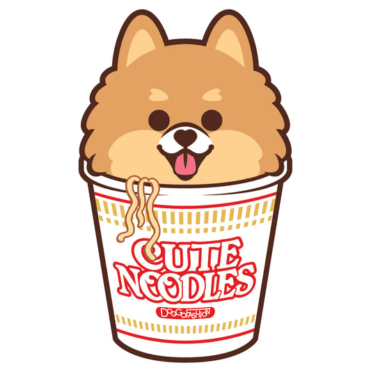 Pomeranian Stickers-Cup Noodle 松鼠狗貼紙-杯麵