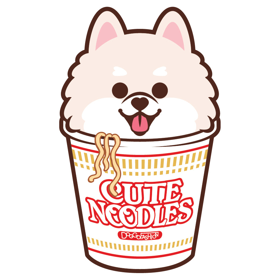 Pomeranian Stickers-Cup Noodle 松鼠狗貼紙-杯麵