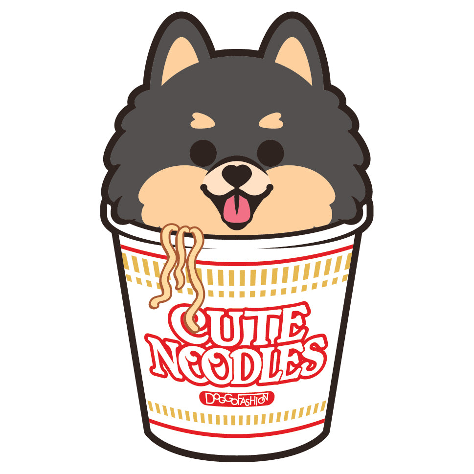 Pomeranian Stickers-Cup Noodle 松鼠狗貼紙-杯麵