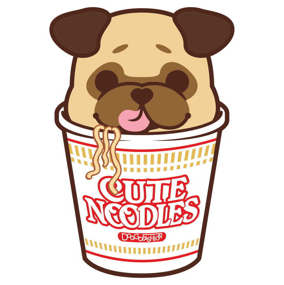 Pug Stickers-Cup Noodle 八哥貼紙-杯麵