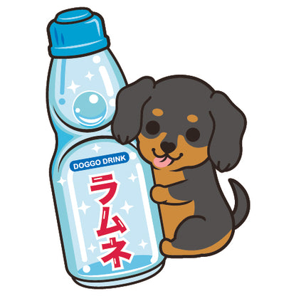 Dachshund Stickers-Ramune 臘腸狗貼紙-波子汽水