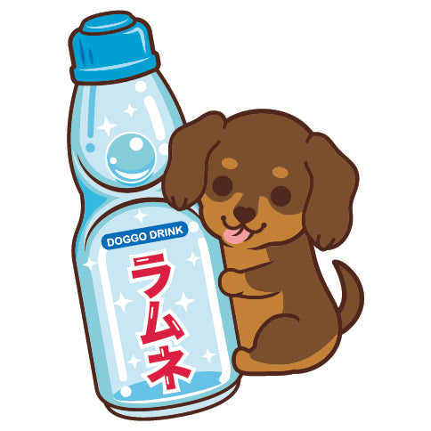 Dachshund Stickers-Ramune 臘腸狗貼紙-波子汽水