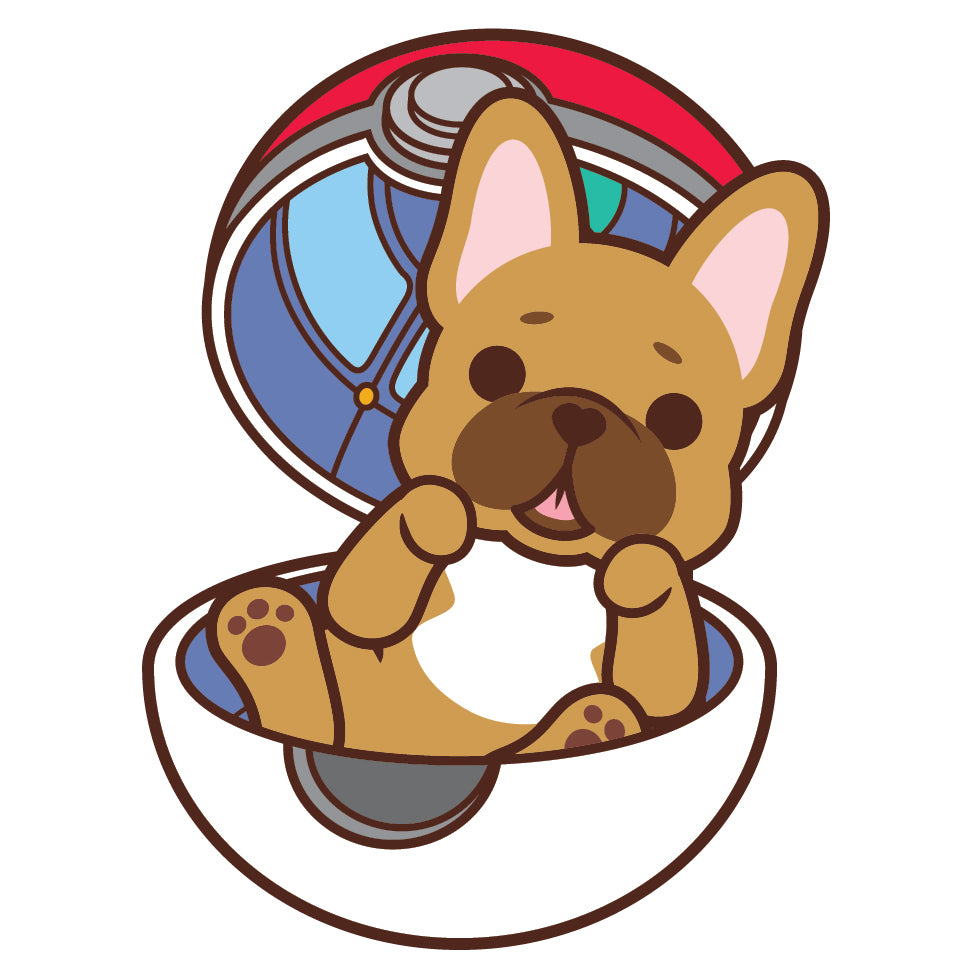 Frenchie Stickers-Pokeball 法鬥貼紙-精靈球