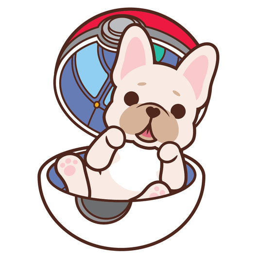 Frenchie Stickers-Pokeball 法鬥貼紙-精靈球