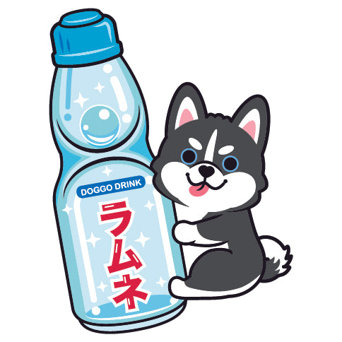 Husky Stickers-Ramune 雪橇狗貼紙-波子汽水