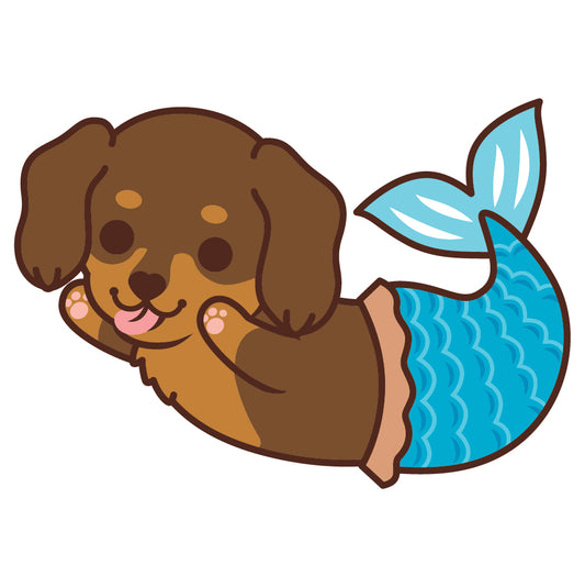 Dachshund Stickers-Mermaid 臘腸狗貼紙-美人魚