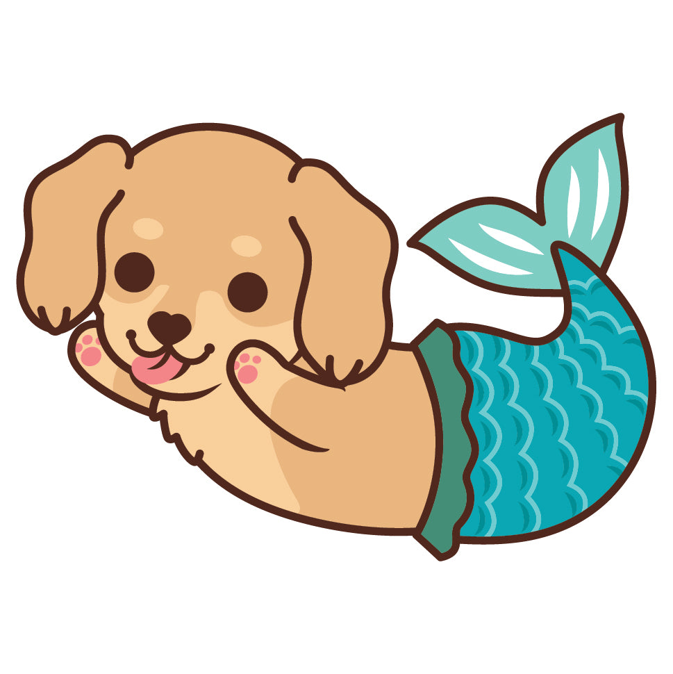 Dachshund Stickers-Mermaid 臘腸狗貼紙-美人魚