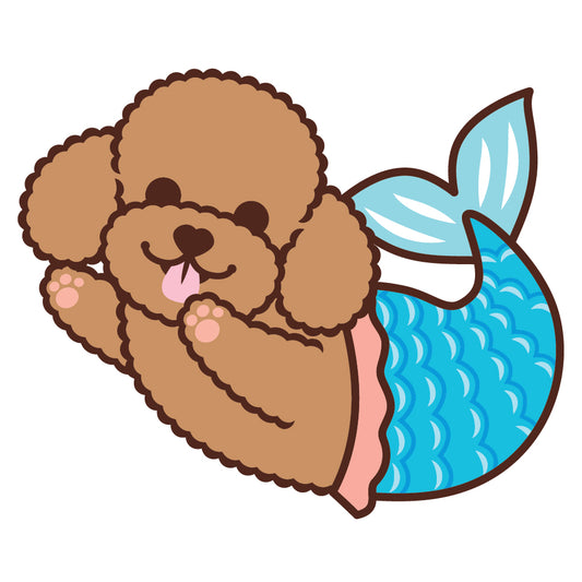 Poodle Stickers-Mermaid 貴婦狗貼紙-美人魚