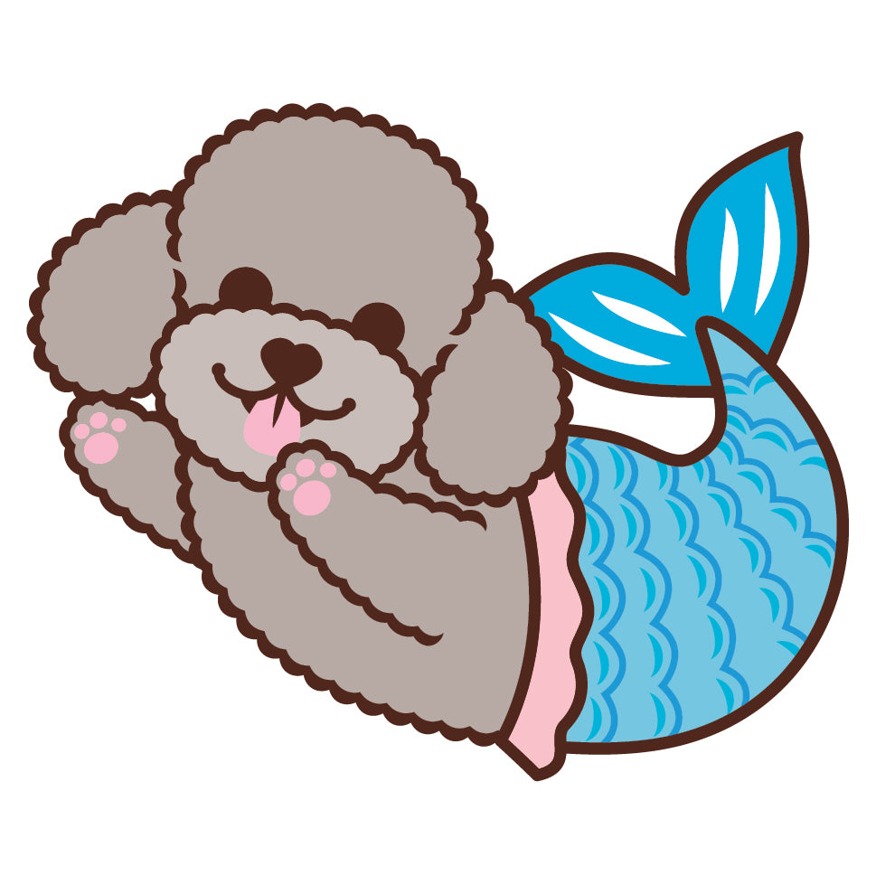 Poodle Stickers-Mermaid 貴婦狗貼紙-美人魚