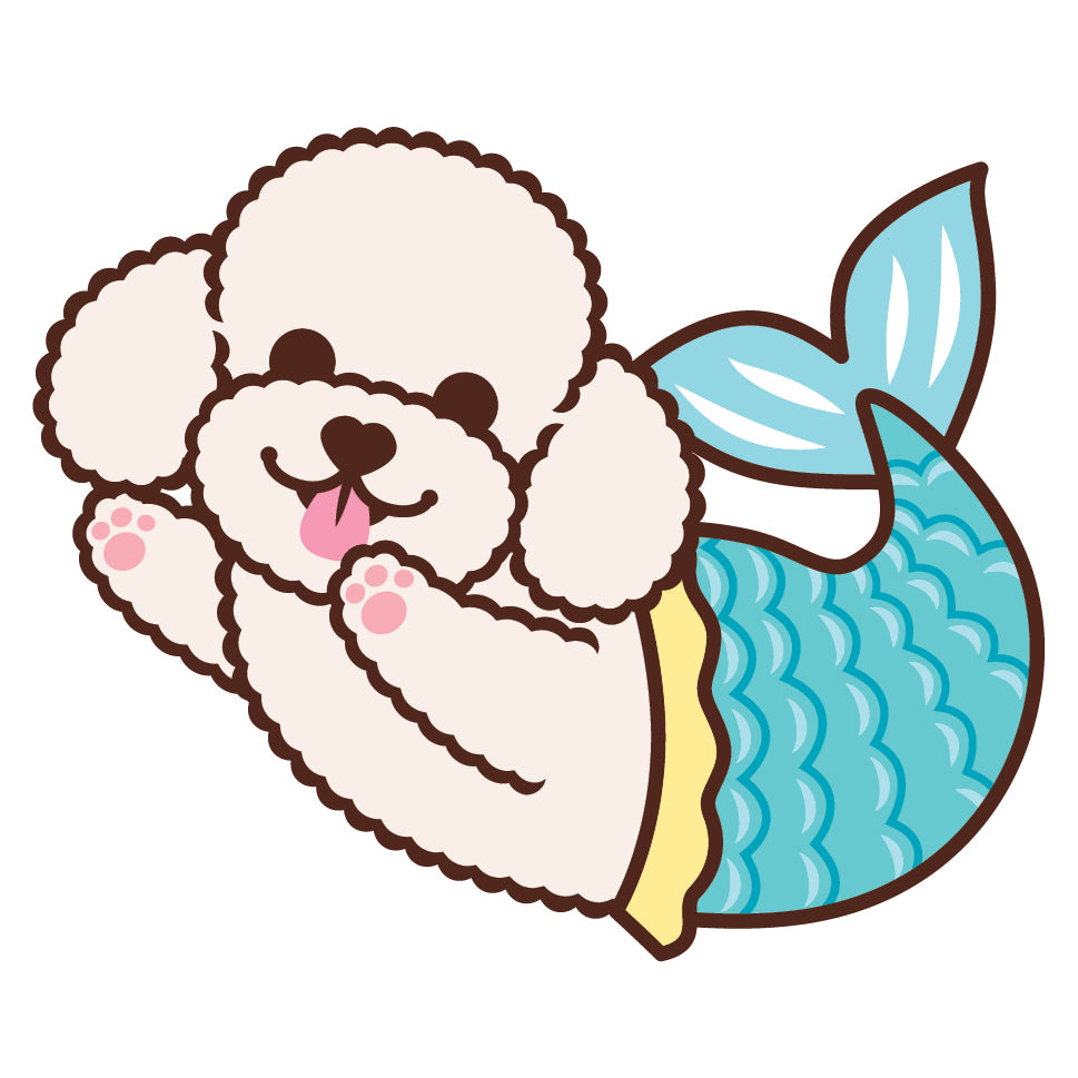 Poodle Stickers-Mermaid 貴婦狗貼紙-美人魚