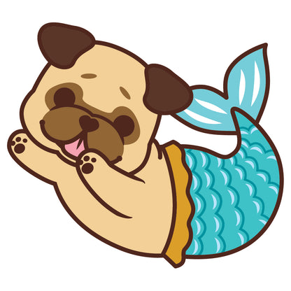 Pug Stickers-Mermaid 八哥貼紙-美人魚