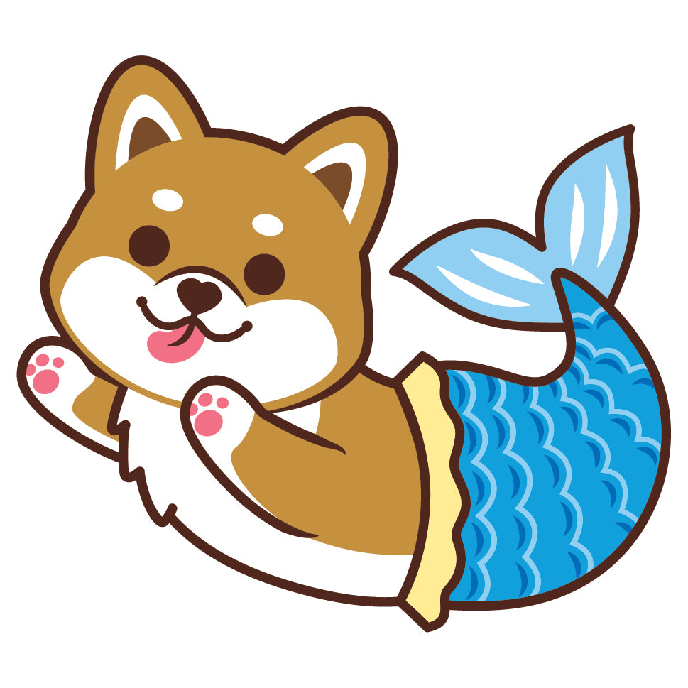 Shiba Stickers-Mermaid 柴犬貼紙-美人魚