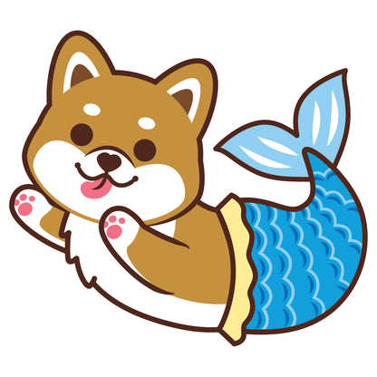Shiba Stickers-Mermaid 柴犬貼紙-美人魚