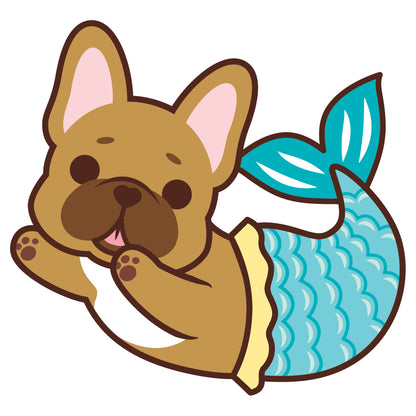 Frenchie Stickers-Mermaid 法鬥貼紙-美人魚